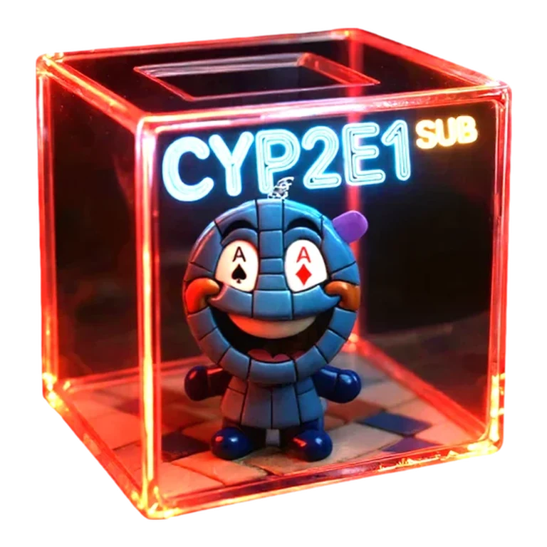 Acetaminophen CYP2E1 substrate avatar mnemonic