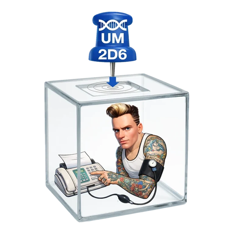 Venlafaxine XR Box: minimal PK interactions avatar mnemonic