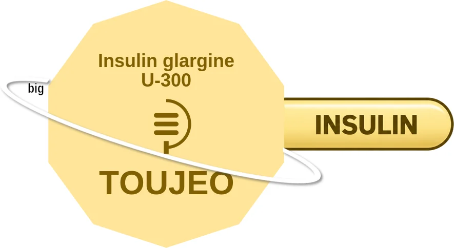 Insulin glargine U-300 ballicule: receptor binding, kinetics and half-life diagram