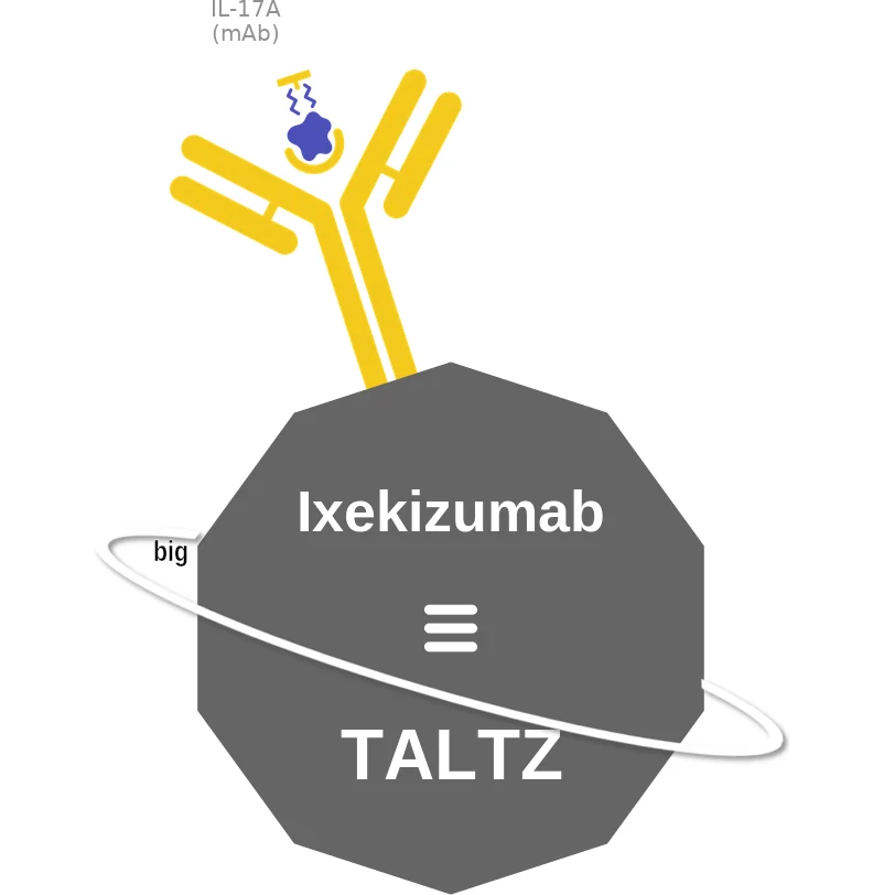 Ixekizumab ballicule: receptor binding, kinetics and half-life diagram