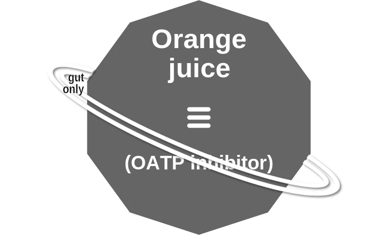 Orange juice ballicule: receptor binding, kinetics and half-life diagram