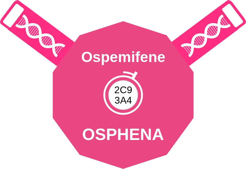 Ospemifene ballicule: receptor binding, kinetics and half-life diagram