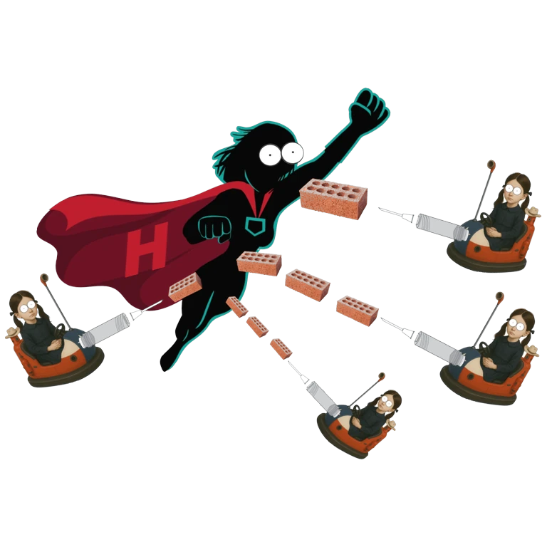 Buprenorphine SC (weekly/monthly) BRIXADI mascot mnemonic cartoon