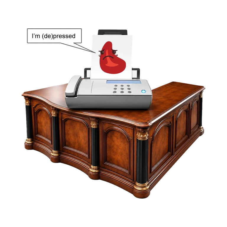 Desvenlafaxine PRISTIQ mascot mnemonic cartoon