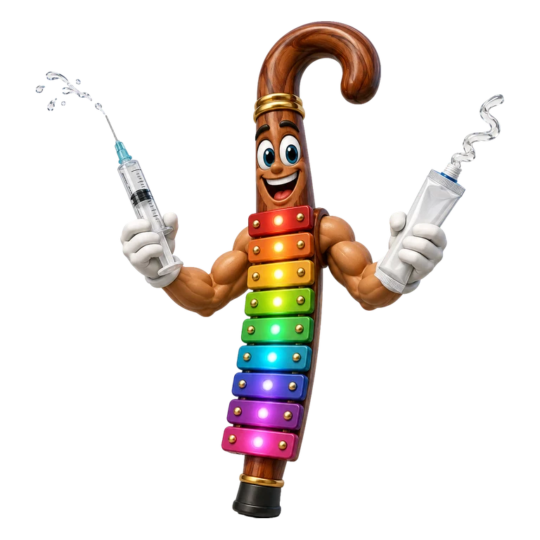Lidocaine injection XYLOCAINE mascot mnemonic cartoon