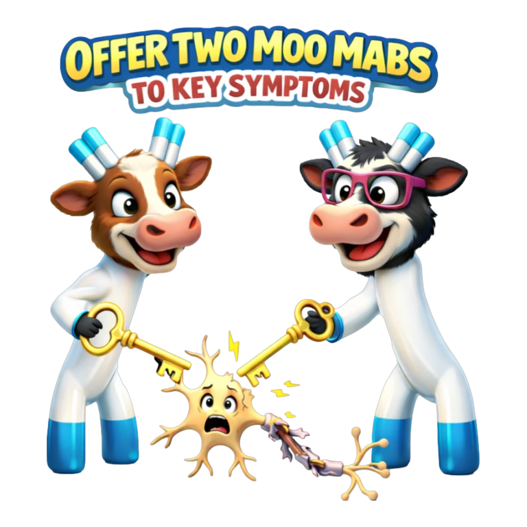 Ofatumumab KESIMPTA mascot mnemonic cartoon