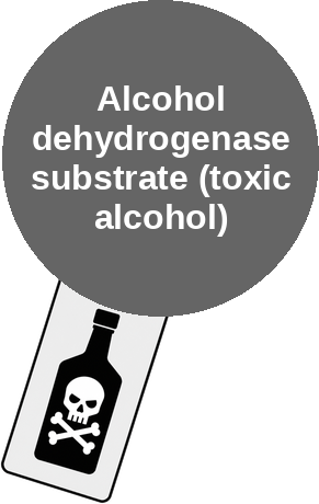 Alcohol dehydrogenase substrate (toxic alcohol) — mechanism peg (Ballicules)
