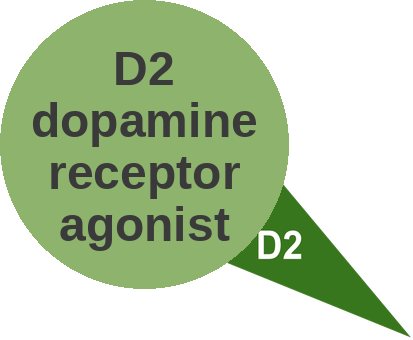 D2 dopamine receptor agonist — mechanism peg (Ballicules)