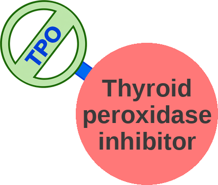 Thyroid peroxidase inhibitor — mechanism peg (Ballicules)