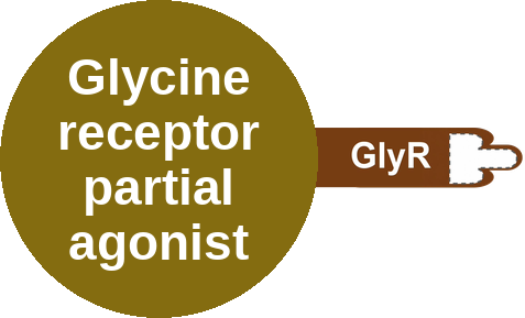 Glycine receptor partial agonist — mechanism peg (Ballicules)