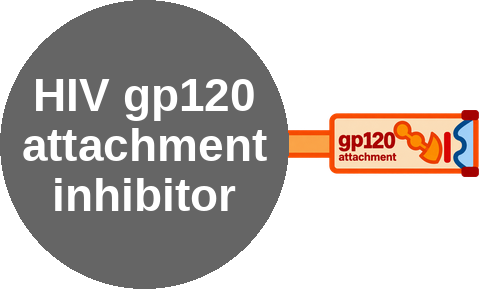 HIV gp120 attachment inhibitor — mechanism peg (Ballicules)