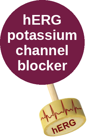 hERG potassium channel blocker — mechanism peg (Ballicules)