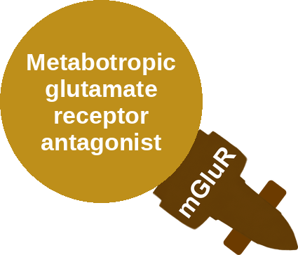 Metabotropic glutamate receptor antagonist — mechanism peg (Ballicules)
