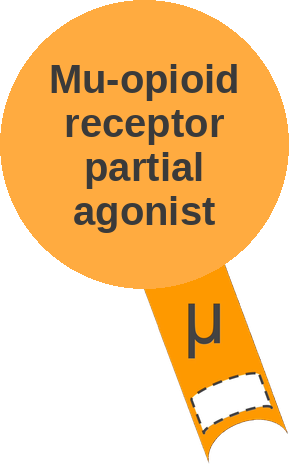 Mu-opioid receptor partial agonist — mechanism peg (Ballicules)
