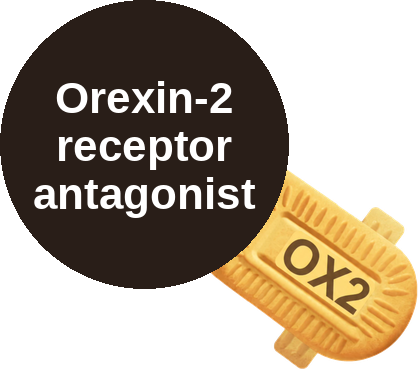 Orexin-2 receptor antagonist — mechanism peg (Ballicules)