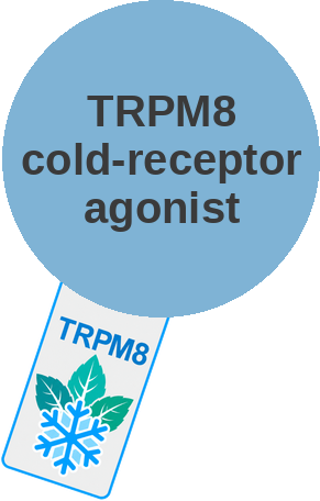 TRPM8 cold-receptor agonist — mechanism peg (Ballicules)