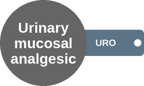 Urinary mucosal analgesic — mechanism peg (Ballicules)
