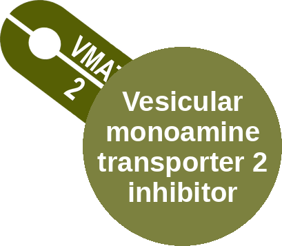 Vesicular monoamine transporter 2 inhibitor — mechanism peg (Ballicules)