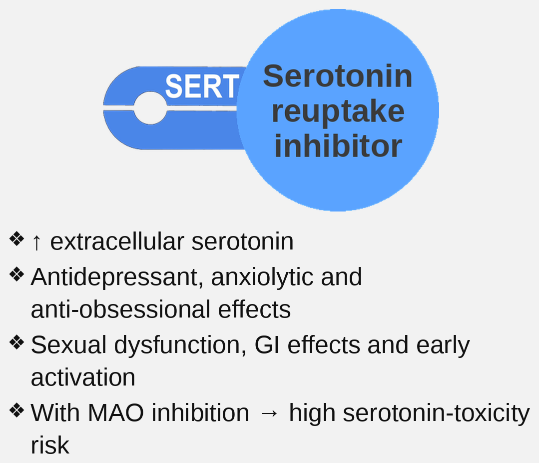 SERT inhibitor mechanism card