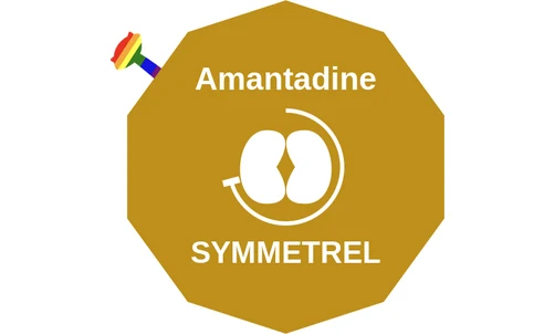 Amantadine ballicule — decagon diagram of its receptor and enzyme targets