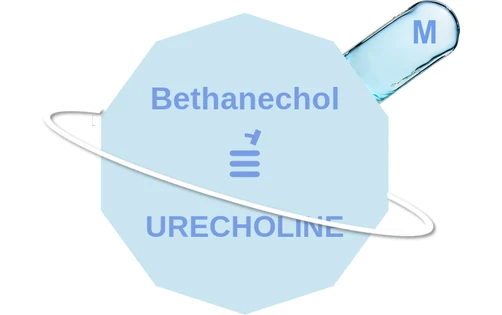 Bethanechol ballicule — decagon diagram of its receptor and enzyme targets
