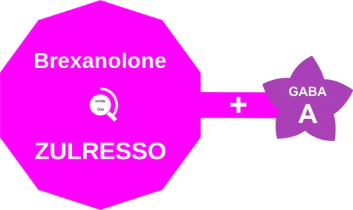 Brexanolone ballicule — decagon mechanism diagram