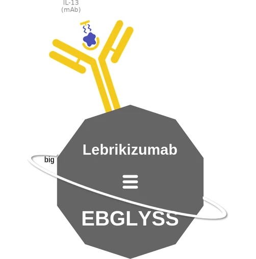 Lebrikizumab ballicule — decagon diagram of its receptor and enzyme targets