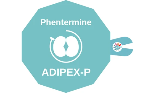 Phentermine ballicule — decagon diagram of its receptor and enzyme targets
