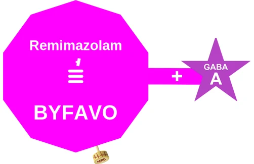 Remimazolam ballicule — decagon diagram of its receptor and enzyme targets