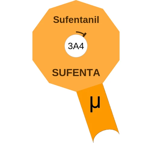 Sufentanil ballicule — decagon diagram of its receptor and enzyme targets